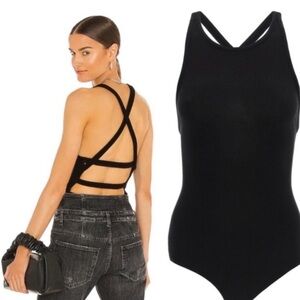Agolde Black Strappy Bodysuit